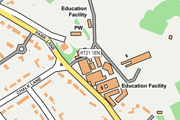 KT21 1EN map - OS OpenMap – Local (Ordnance Survey)