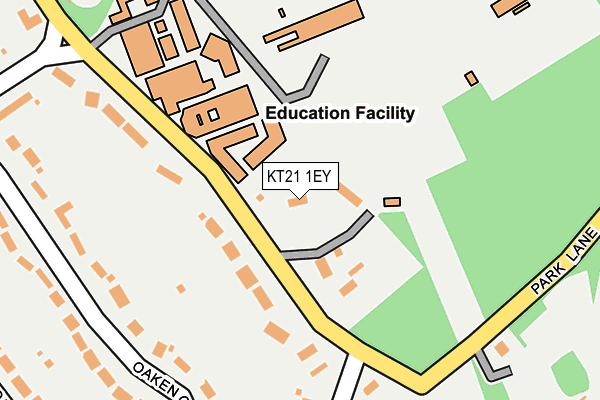 KT21 1EY map - OS OpenMap – Local (Ordnance Survey)