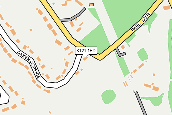 KT21 1HD map - OS OpenMap – Local (Ordnance Survey)