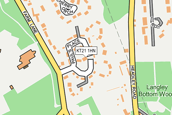 KT21 1HN map - OS OpenMap – Local (Ordnance Survey)
