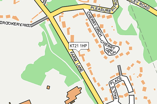 KT21 1HP map - OS OpenMap – Local (Ordnance Survey)