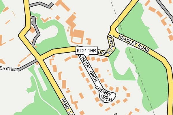 KT21 1HR map - OS OpenMap – Local (Ordnance Survey)