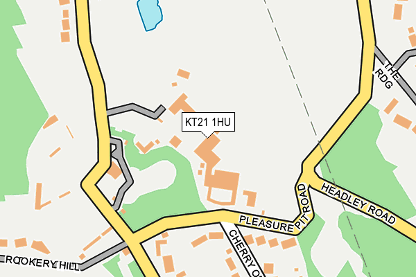 KT21 1HU map - OS OpenMap – Local (Ordnance Survey)