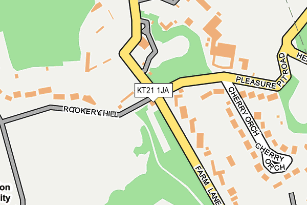 KT21 1JA map - OS OpenMap – Local (Ordnance Survey)