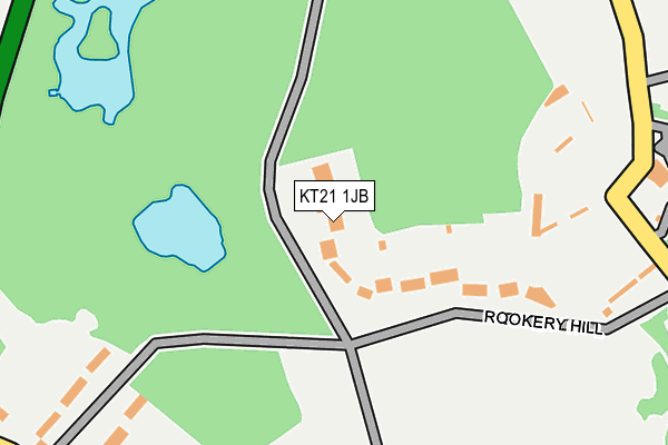 KT21 1JB map - OS OpenMap – Local (Ordnance Survey)