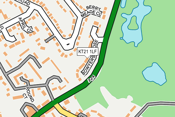 KT21 1LF map - OS OpenMap – Local (Ordnance Survey)