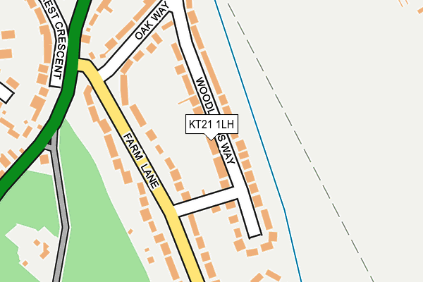 KT21 1LH map - OS OpenMap – Local (Ordnance Survey)