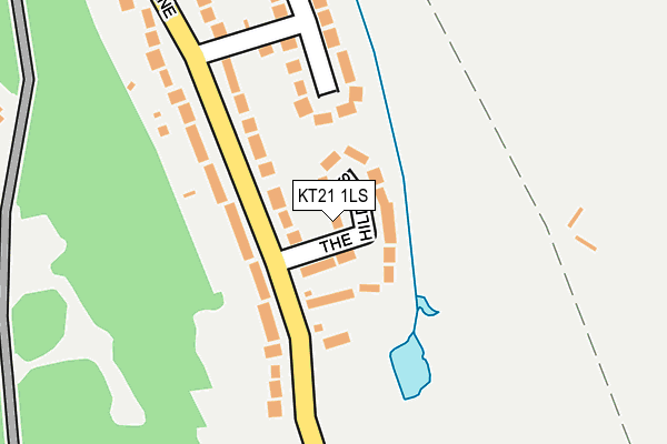 KT21 1LS map - OS OpenMap – Local (Ordnance Survey)
