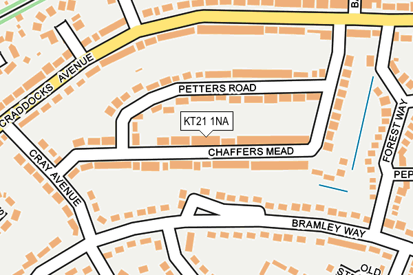 KT21 1NA map - OS OpenMap – Local (Ordnance Survey)