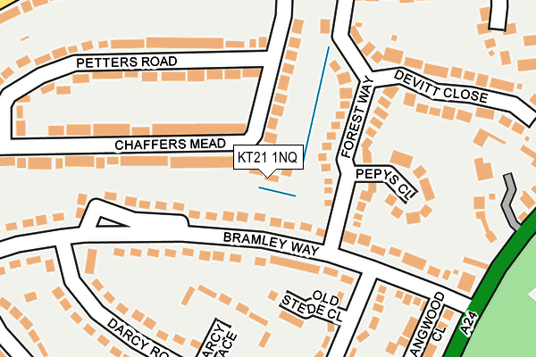 KT21 1NQ map - OS OpenMap – Local (Ordnance Survey)