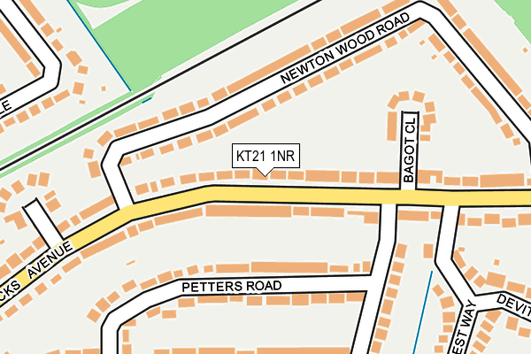 KT21 1NR map - OS OpenMap – Local (Ordnance Survey)