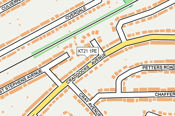 KT21 1PE map - OS OpenMap – Local (Ordnance Survey)