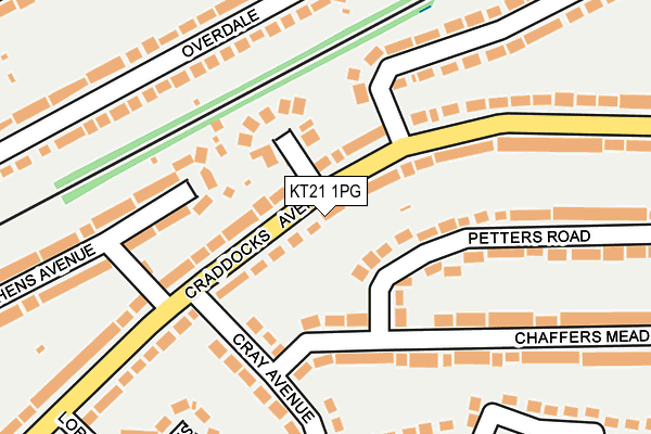 KT21 1PG map - OS OpenMap – Local (Ordnance Survey)