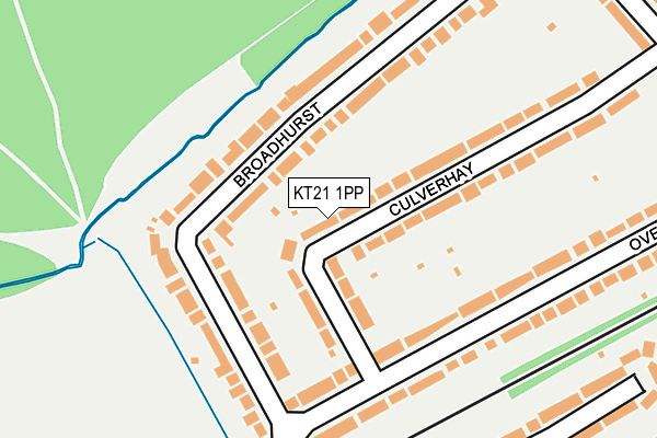 KT21 1PP map - OS OpenMap – Local (Ordnance Survey)