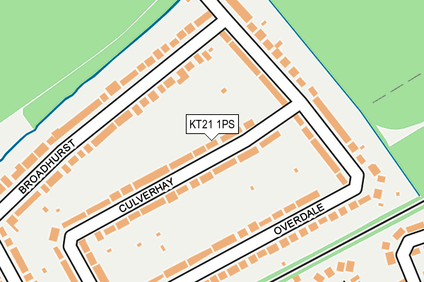 KT21 1PS map - OS OpenMap – Local (Ordnance Survey)