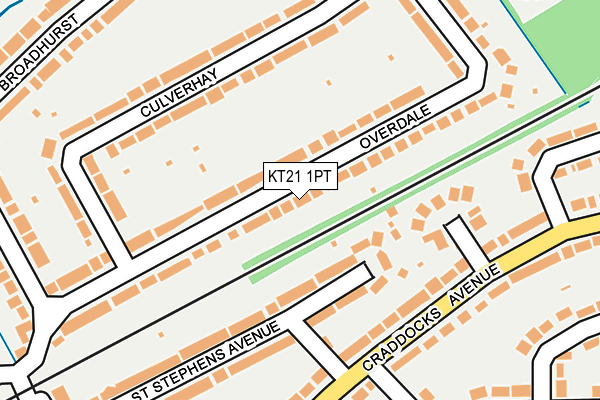 KT21 1PT map - OS OpenMap – Local (Ordnance Survey)