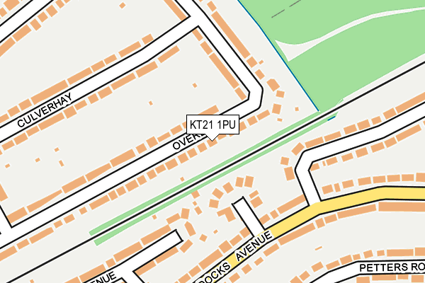 KT21 1PU map - OS OpenMap – Local (Ordnance Survey)