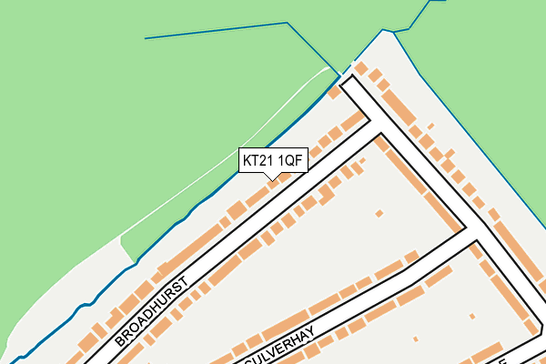 KT21 1QF map - OS OpenMap – Local (Ordnance Survey)
