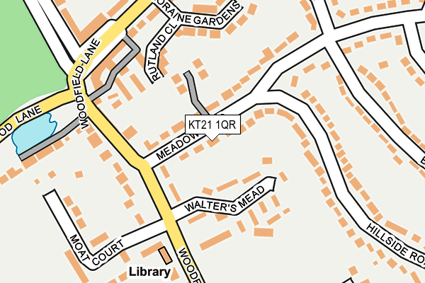 KT21 1QR map - OS OpenMap – Local (Ordnance Survey)
