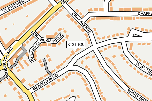 KT21 1QU map - OS OpenMap – Local (Ordnance Survey)