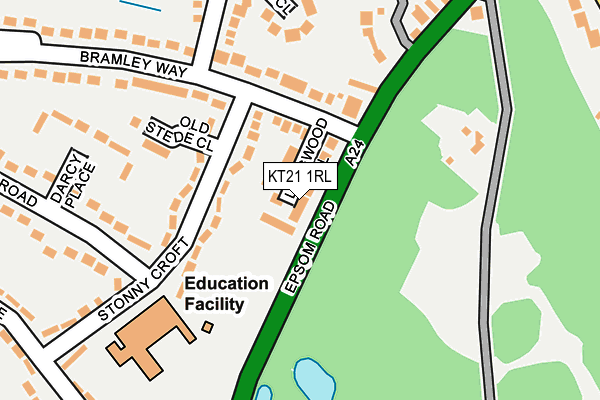 Map of LANGWOOD CLOSE RESIDENTS LIMITED at local scale