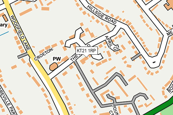 KT21 1RP map - OS OpenMap – Local (Ordnance Survey)
