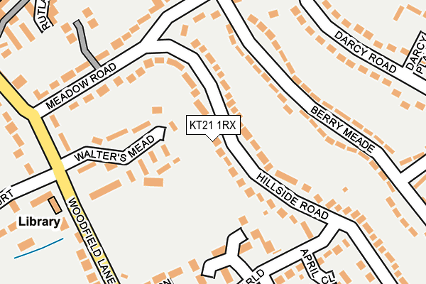 KT21 1RX map - OS OpenMap – Local (Ordnance Survey)