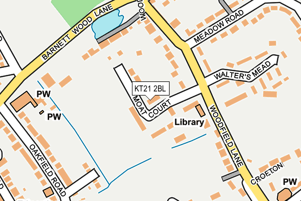 KT21 2BL map - OS OpenMap – Local (Ordnance Survey)