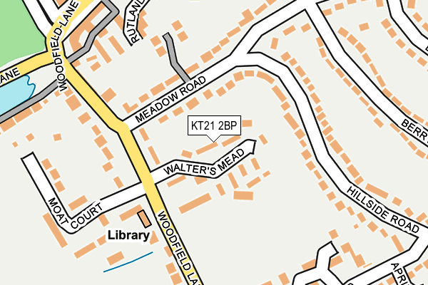 KT21 2BP map - OS OpenMap – Local (Ordnance Survey)