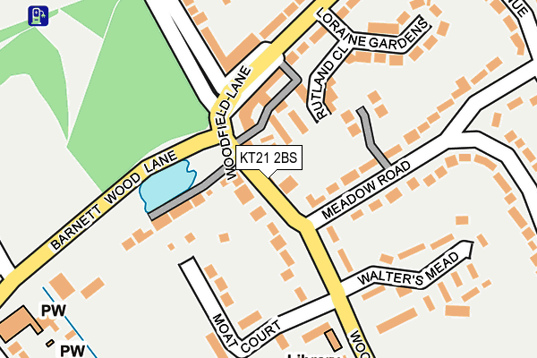 KT21 2BS map - OS OpenMap – Local (Ordnance Survey)
