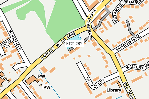 KT21 2BY map - OS OpenMap – Local (Ordnance Survey)