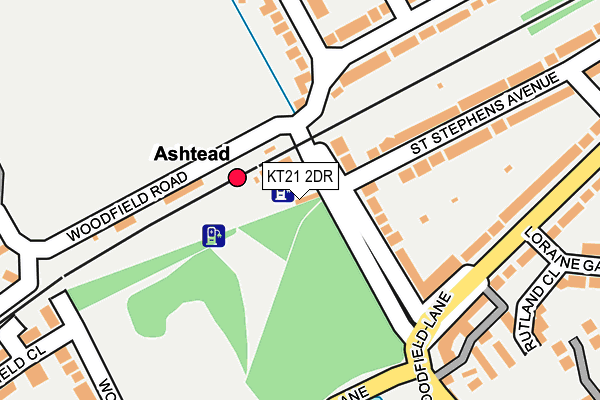 KT21 2DR map - OS OpenMap – Local (Ordnance Survey)