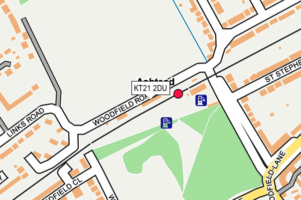 KT21 2DU map - OS OpenMap – Local (Ordnance Survey)