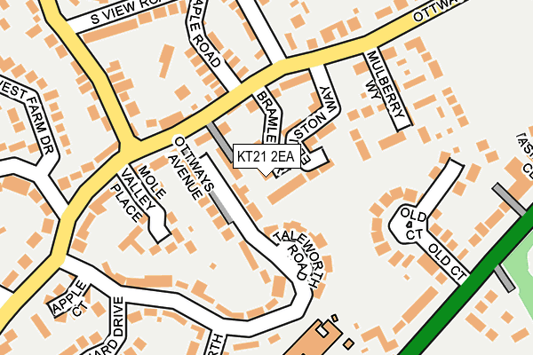 KT21 2EA map - OS OpenMap – Local (Ordnance Survey)