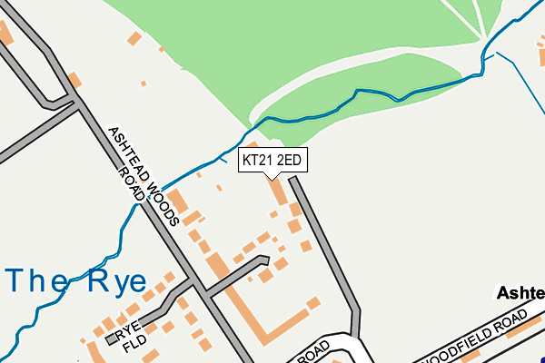 KT21 2ED map - OS OpenMap – Local (Ordnance Survey)