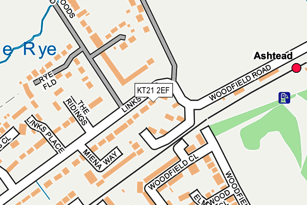 KT21 2EF map - OS OpenMap – Local (Ordnance Survey)