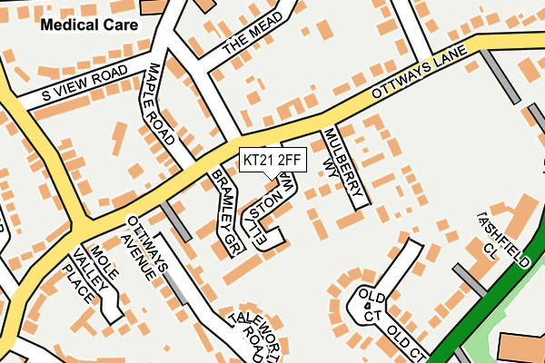 KT21 2FF map - OS OpenMap – Local (Ordnance Survey)