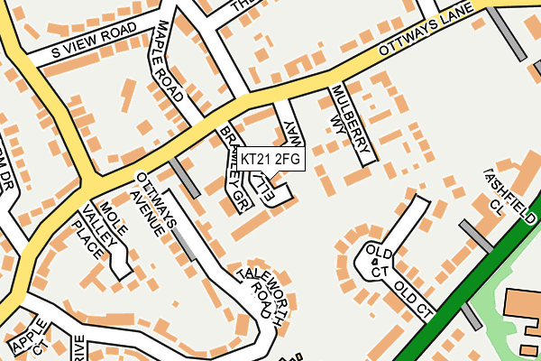 KT21 2FG map - OS OpenMap – Local (Ordnance Survey)