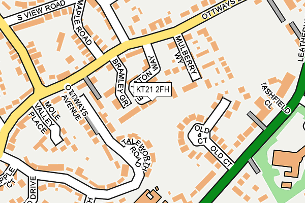 KT21 2FH map - OS OpenMap – Local (Ordnance Survey)