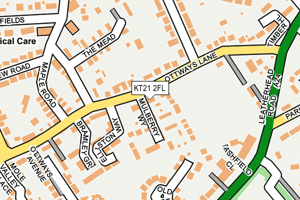 KT21 2FL map - OS OpenMap – Local (Ordnance Survey)