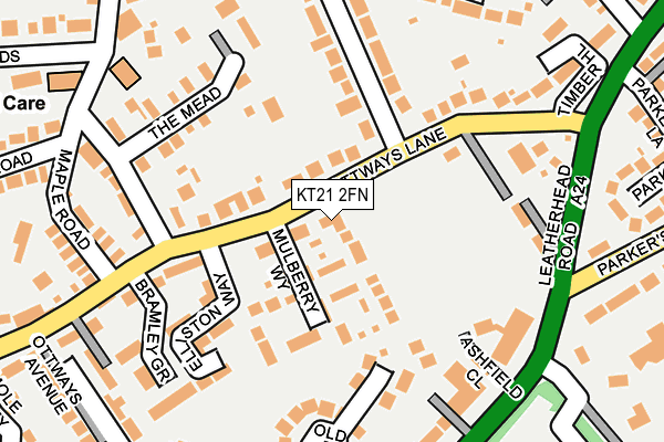 KT21 2FN map - OS OpenMap – Local (Ordnance Survey)