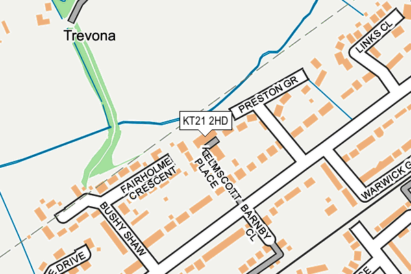 KT21 2HD map - OS OpenMap – Local (Ordnance Survey)