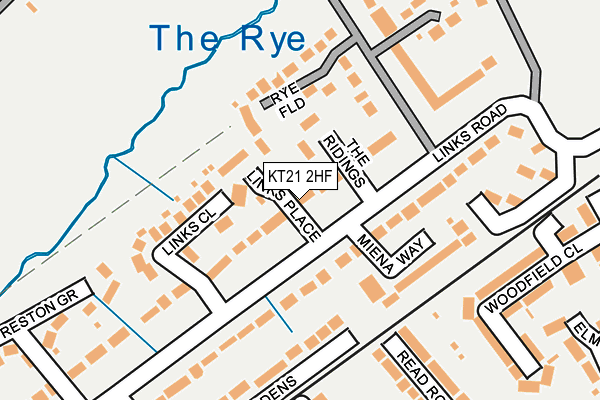 KT21 2HF map - OS OpenMap – Local (Ordnance Survey)