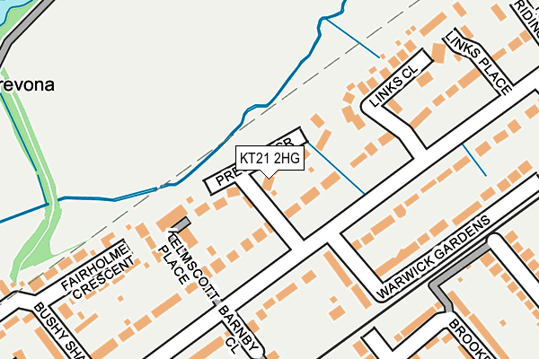 KT21 2HG map - OS OpenMap – Local (Ordnance Survey)
