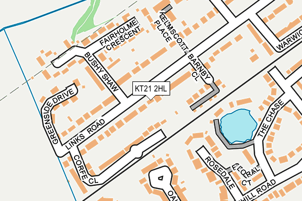 KT21 2HL map - OS OpenMap – Local (Ordnance Survey)