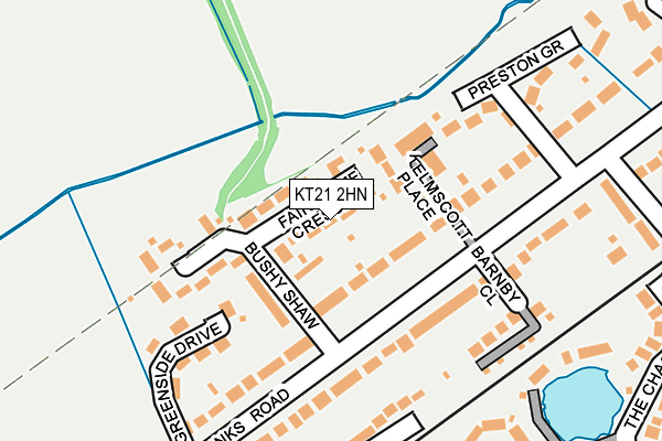 KT21 2HN map - OS OpenMap – Local (Ordnance Survey)