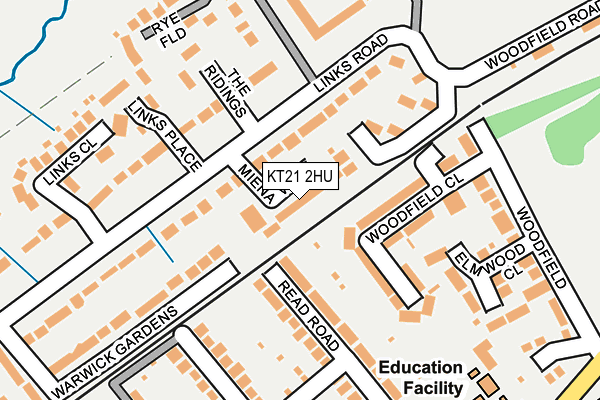 KT21 2HU map - OS OpenMap – Local (Ordnance Survey)