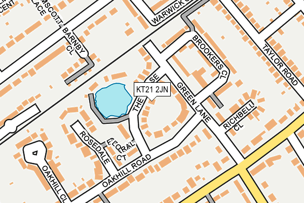 KT21 2JN map - OS OpenMap – Local (Ordnance Survey)