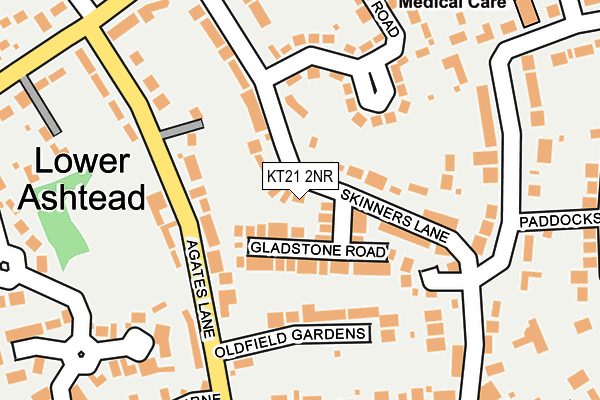KT21 2NR map - OS OpenMap – Local (Ordnance Survey)