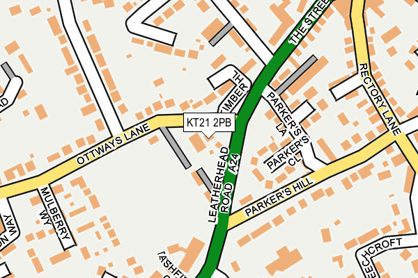 KT21 2PB map - OS OpenMap – Local (Ordnance Survey)